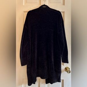 Black Chenille Cardigan